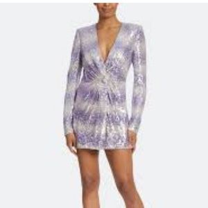 One33 Social Ombre Stripe Sequin Mini Dress NWT